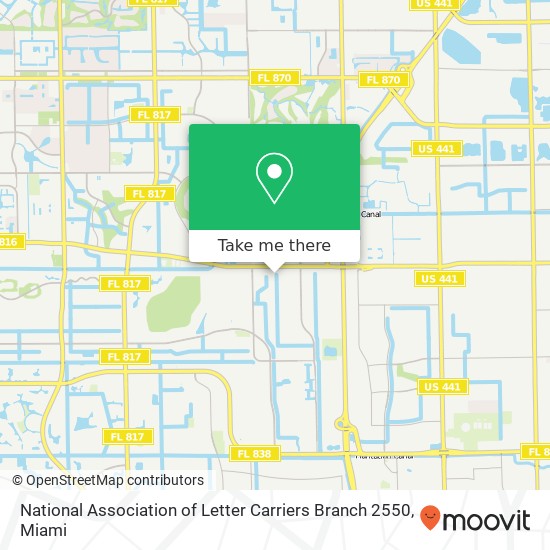 National Association of Letter Carriers Branch 2550 map