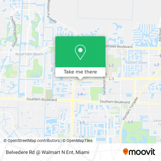 Mapa de Belvedere Rd @ Walmart N Ent