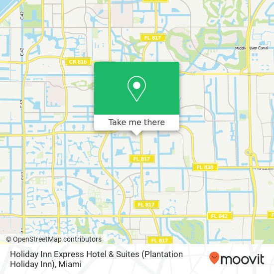 Holiday Inn Express Hotel & Suites (Plantation Holiday Inn) map