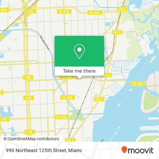 Mapa de 990 Northeast 125th Street