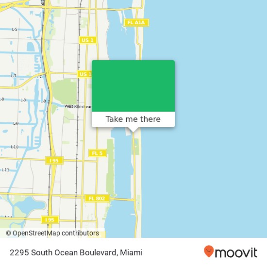 Mapa de 2295 South Ocean Boulevard