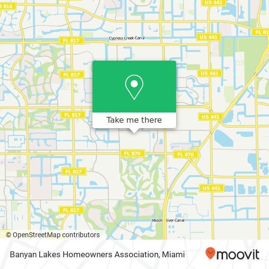 Banyan Lakes Homeowners Association map