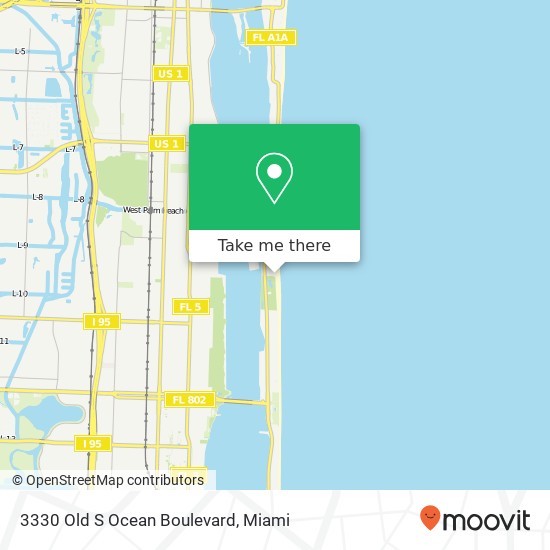 3330 Old S Ocean Boulevard map