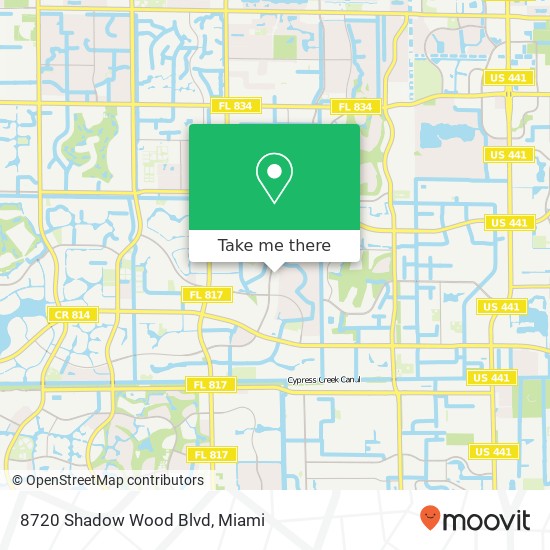 8720 Shadow Wood Blvd map