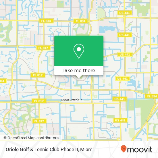 Oriole Golf & Tennis Club Phase II map