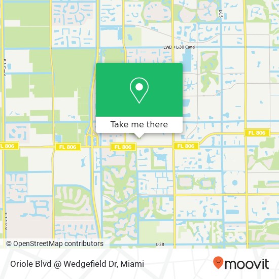 Mapa de Oriole Blvd @ Wedgefield Dr