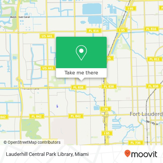 Mapa de Lauderhill Central Park Library