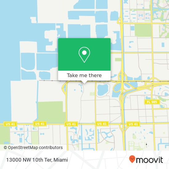 13000 NW 10th Ter map