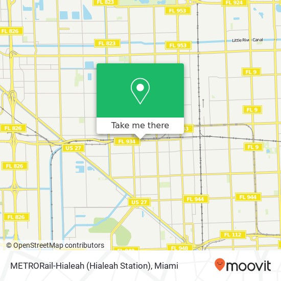 Mapa de METRORail-Hialeah (Hialeah Station)