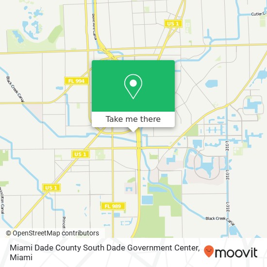Miami Dade County South Dade Government Center map