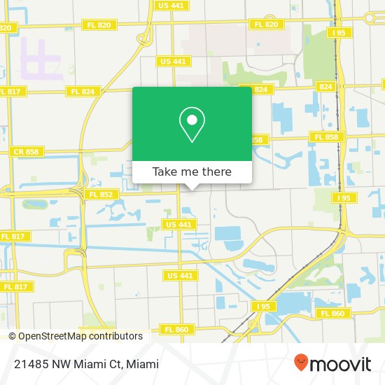 Mapa de 21485 NW Miami Ct