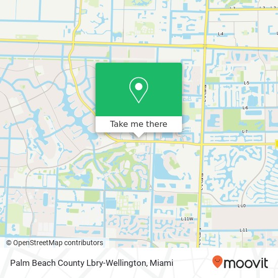 Palm Beach County Lbry-Wellington map