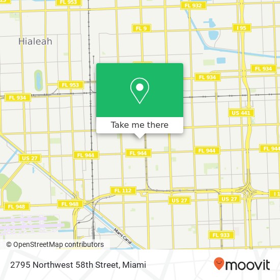 2795 Northwest 58th Street map