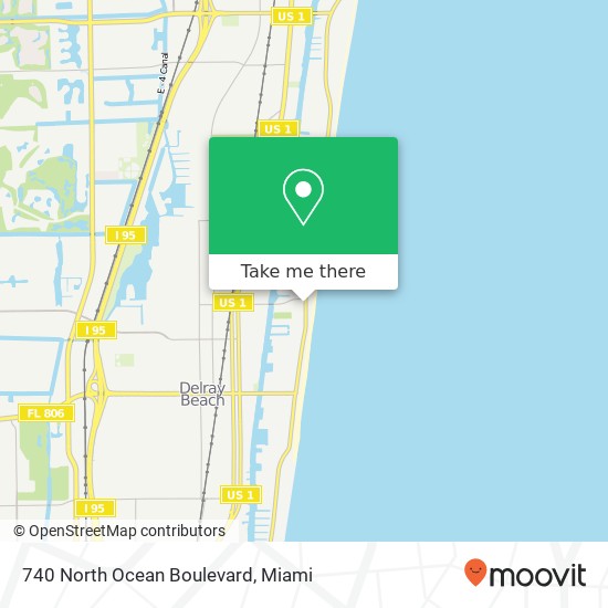 740 North Ocean Boulevard map