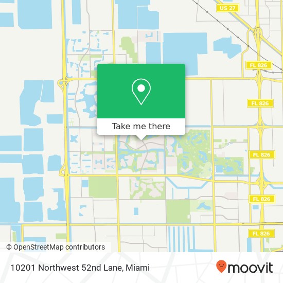 10201 Northwest 52nd Lane map