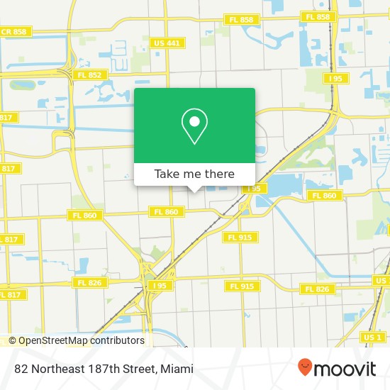 82 Northeast 187th Street map