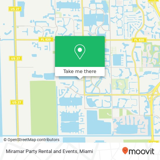 Miramar Party Rental and Events map