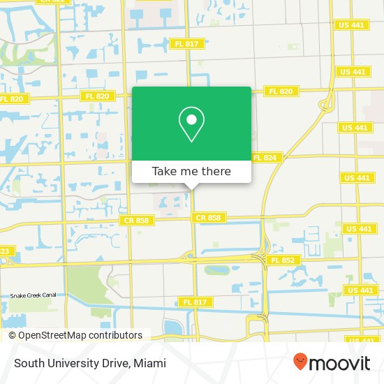 Mapa de South University Drive