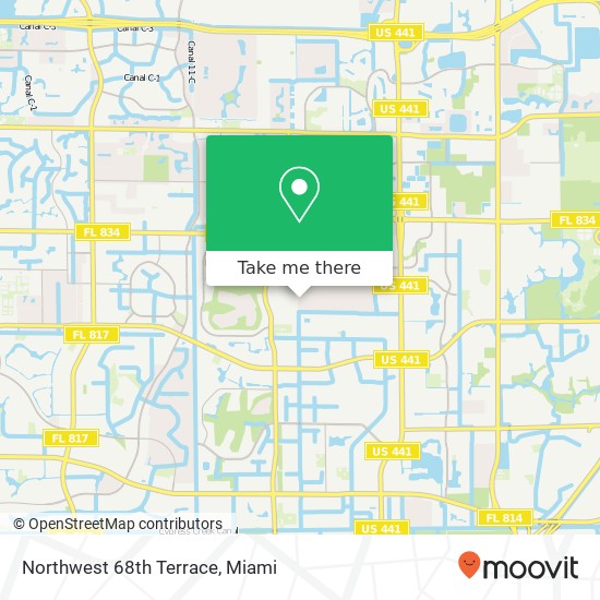 Northwest 68th Terrace map