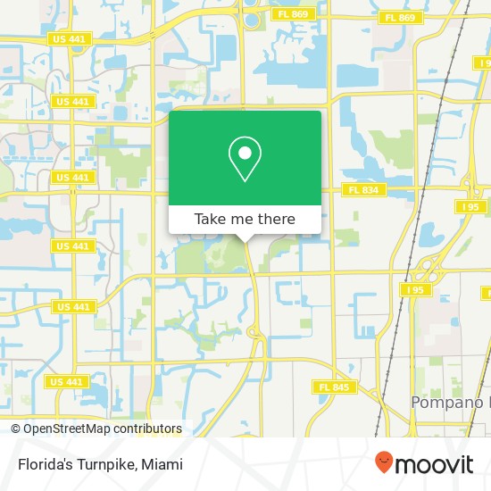 Florida's Turnpike map