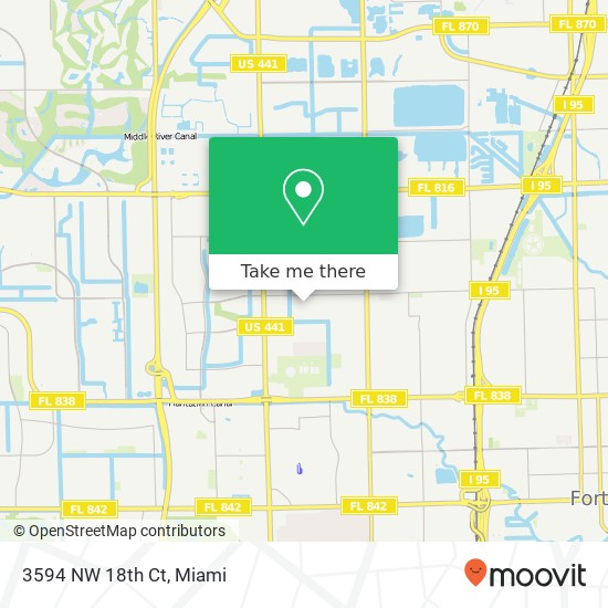 Mapa de 3594 NW 18th Ct