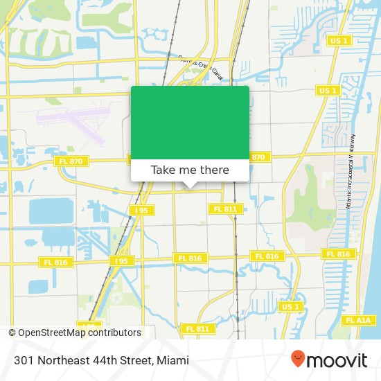 301 Northeast 44th Street map