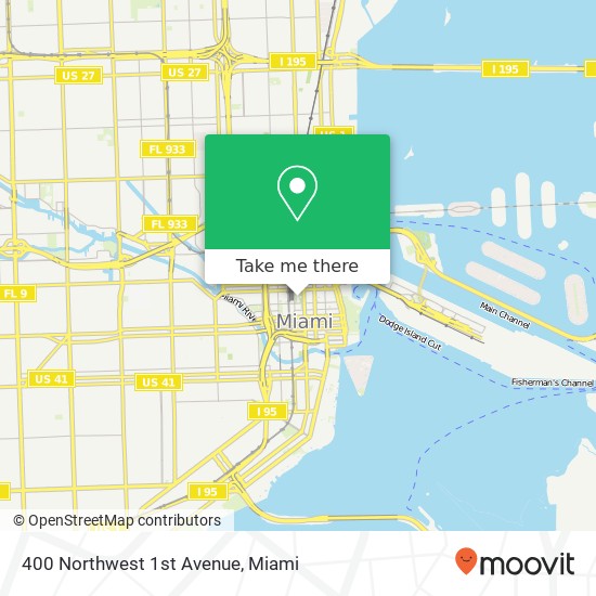 Mapa de 400 Northwest 1st Avenue