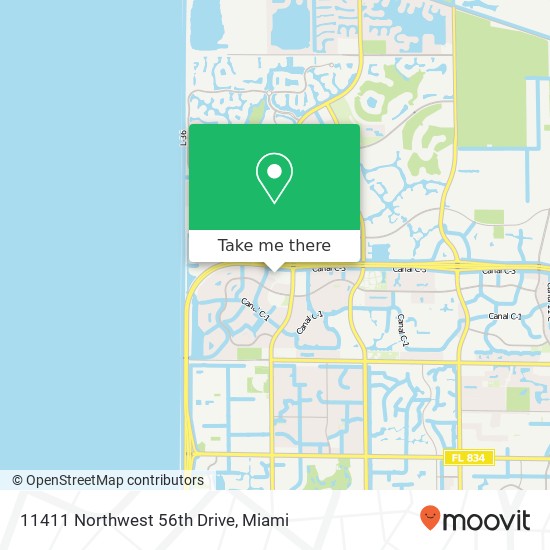 11411 Northwest 56th Drive map