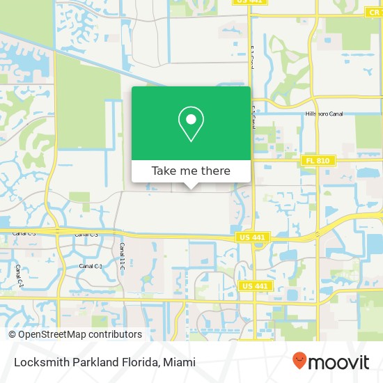 Mapa de Locksmith Parkland Florida