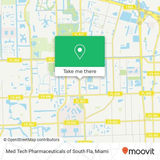 Mapa de Med Tech Pharmaceuticals of South Fla