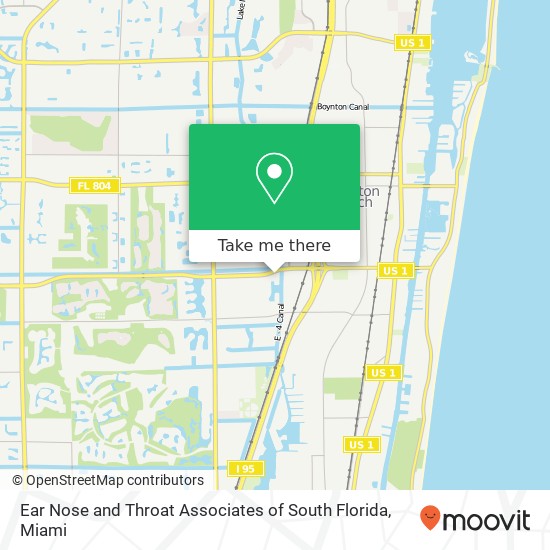 Ear Nose and Throat Associates of South Florida map