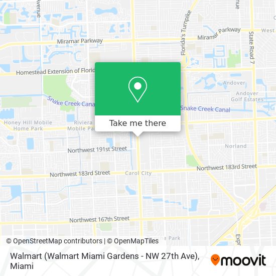 Walmart (Walmart Miami Gardens - NW 27th Ave) map