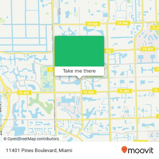 11401 Pines Boulevard map