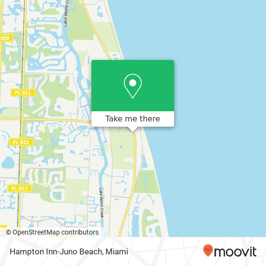Hampton Inn-Juno Beach map