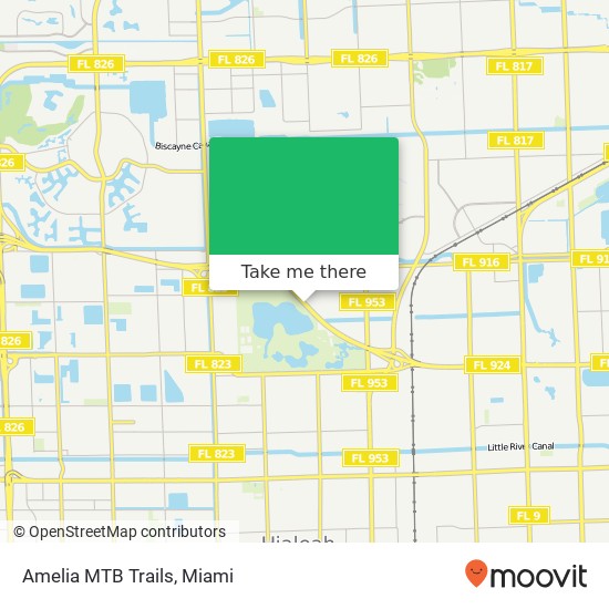 Amelia MTB Trails map