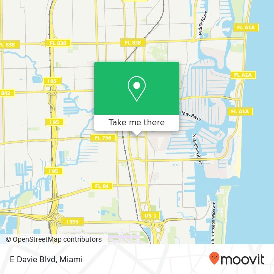 E Davie Blvd map