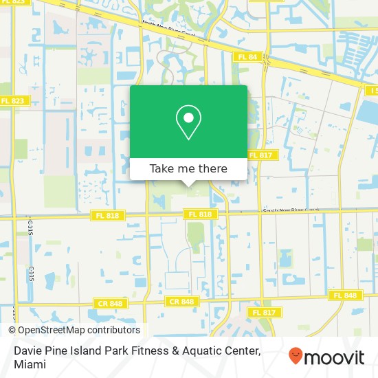 Mapa de Davie Pine Island Park Fitness & Aquatic Center