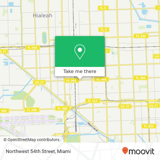 Northwest 54th Street map