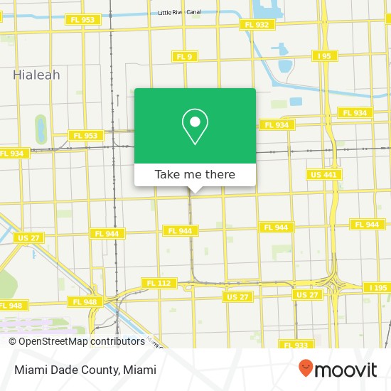 Mapa de Miami Dade County