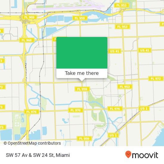 SW 57 Av & SW 24 St map