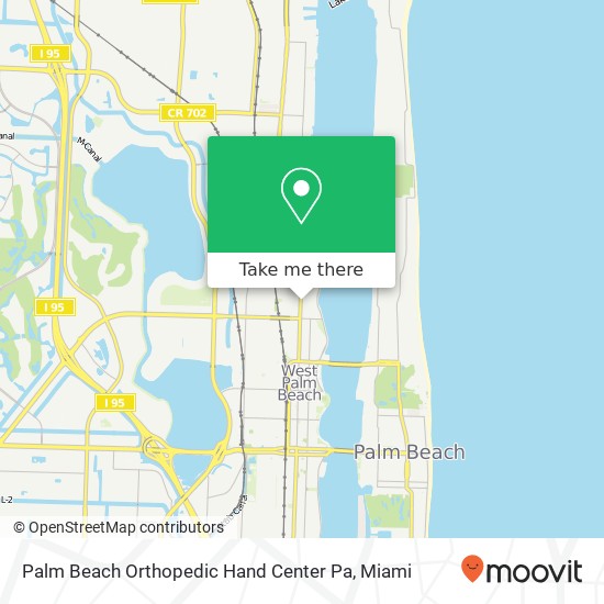 Palm Beach Orthopedic Hand Center Pa map