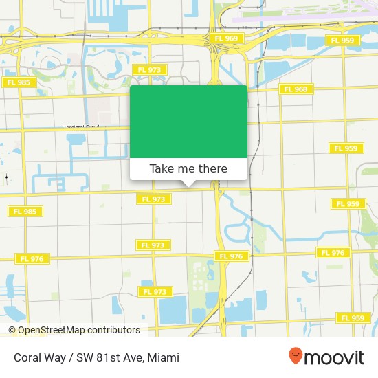 Coral Way / SW 81st Ave map