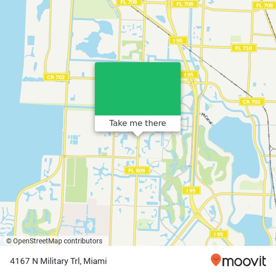 4167 N Military Trl map