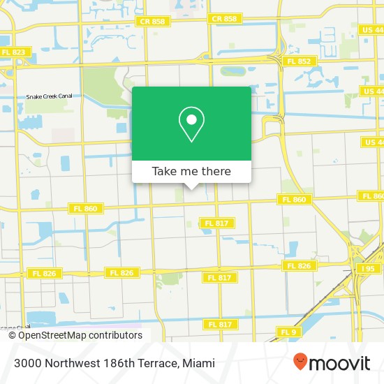 3000 Northwest 186th Terrace map