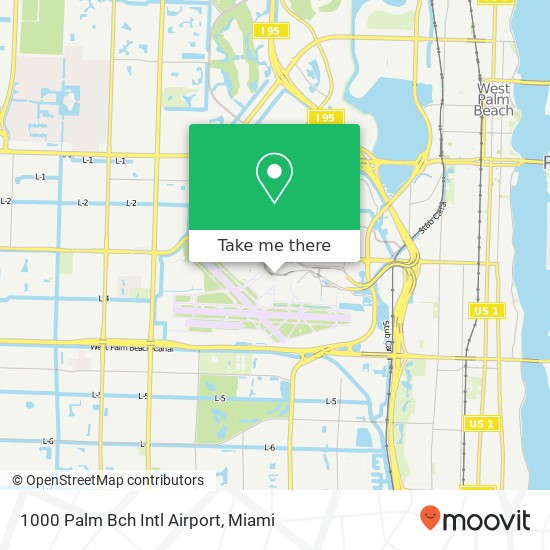 1000 Palm Bch Intl Airport map