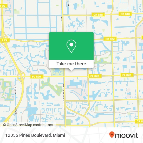 12055 Pines Boulevard map