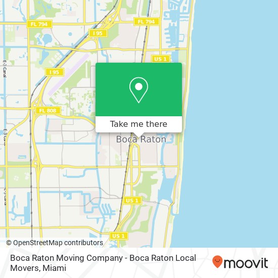 Boca Raton Moving Company - Boca Raton Local Movers map