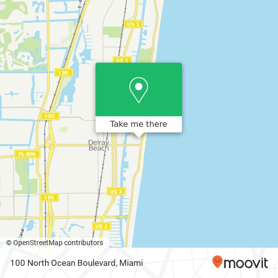 Mapa de 100 North Ocean Boulevard