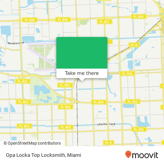 Mapa de Opa Locka Top Locksmith