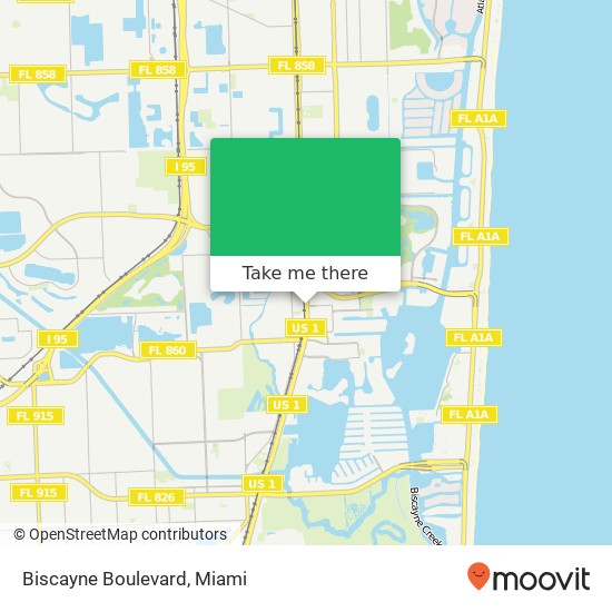 Biscayne Boulevard map